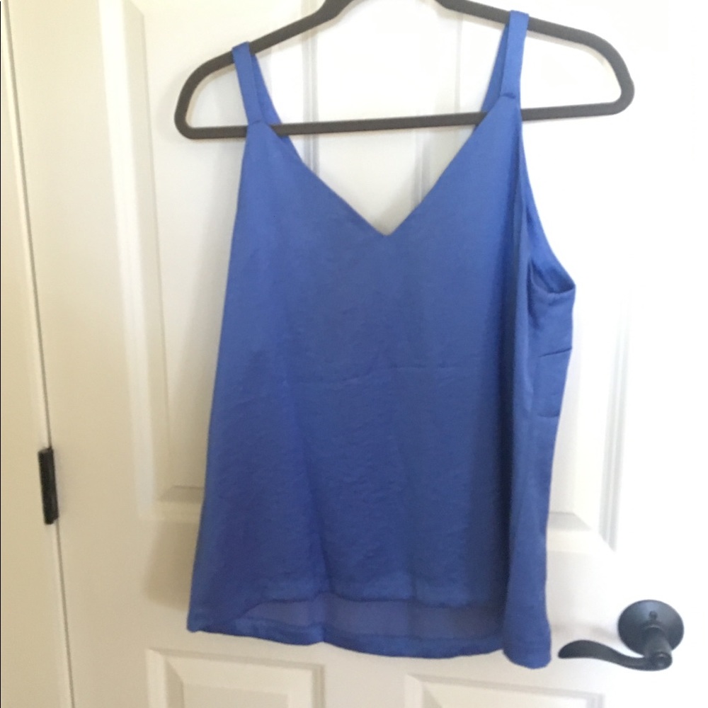 NWT Banana Republic blue sleeveless top tank M - Picture 2 of 5